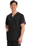 Cherokee Originals Unisex V-Neck Scrubs Shirt, Black, X-Large