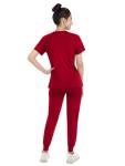 Women's Classic V-Neck Scrubs Set with Jogger Pants