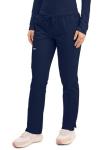 Cherokee Scrubs for Women Mid Rise Tapered Leg Drawstring Pant with 5 Pockets, Cargo Bottom with 2 Way Stretch Fabric - WW105, M, Navy