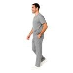 M&M Men's Grey Medical Scrub Top and Pants Set