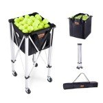 VEVOR Portable Tennis Ball Hopper with Wheels