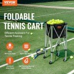 VEVOR Portable Tennis Ball Hopper with Wheels