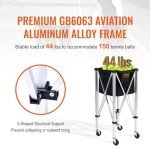 VEVOR Portable Tennis Ball Hopper with Wheels