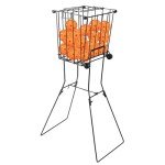Portable Tennis Ball Collector with Wheels and Basket