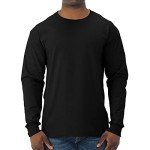 Men's Dri-Power Long Sleeve Tennis Tee - Black