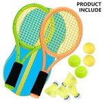 Kids 17-Inch Tennis Racket Set with Balls