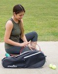 Athletico Lightweight Padded Tennis Racquet Bag - Black