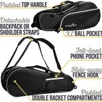 Athletico Lightweight Padded Tennis Bag - 6 Racquet