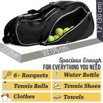 Athletico Lightweight Padded Tennis Bag - 6 Racquet