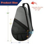 Gray Padel Racket Bag with Mesh Pocket