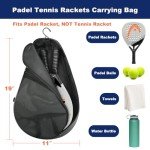 Gray Padel Racket Bag with Mesh Pocket