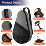 Gray Padel Racket Bag with Mesh Pocket