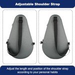 Gray Padel Racket Bag with Mesh Pocket