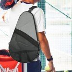 Gray Padel Racket Bag with Mesh Pocket