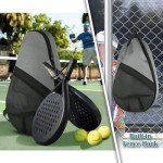 Gray Padel Racket Bag with Mesh Pocket