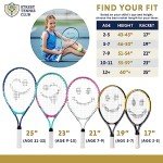 Youth Tennis Racket with Training Videos - 17 Inch