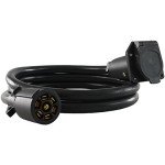 7-Way Inline Trailer Extension Cord - 4 Feet