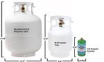5lb Propane Tank Cylinder with Gauge for Camping