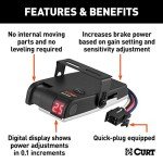 CURT Discovery Electric Trailer Brake Controller, Black