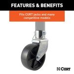 CURT 6-Inch Trailer Jack Wheel Replacement, 1,200 lbs