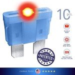 CARAX Glow Fuse – Premium Fuse Standard/Regular Blade ATC/ATO/ATS – 15A Kit 10 pcs – Glow When Blown LED Automotive Fuse – Smart Auto Glow Fuse Easy Identification – 10 pcs.