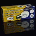 Diximus Pack of 10 Bulbs 1141 S8 Low Voltage Landscape Light Bulbs 12V 18W BA15s Bayonet 18W Lamp