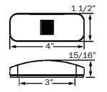 Optronics MCL44ABP LED Marker/Clearance Light, Amber