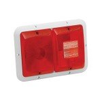 Bargman 30-84-540- Taillight #84 Recessed Double Horizontal Red, Backup - White Base