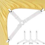 Adjustable Bed Sheet Fasteners, 4 PCS Clips