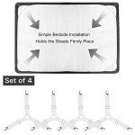 Adjustable Bed Sheet Fasteners, 4 PCS Clips