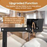 Virego Upgrade Removable RV Table Leg Accessories, 360 Degree Aluminum Alloy RV Adjustable Table Leg, Table Top Adjustable Detachable Table Leg Bracket for RV Caravan Yachts, 100IBS (Upgrade Black)