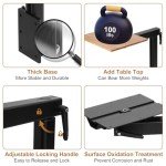 Virego Upgrade Removable RV Table Leg Accessories, 360 Degree Aluminum Alloy RV Adjustable Table Leg, Table Top Adjustable Detachable Table Leg Bracket for RV Caravan Yachts, 100IBS (Upgrade Black)