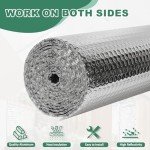 Reflective Bubble Insulation Sheet, Double Side Aluminum Foil Bubble Shield, Aluminum Foil Thermal Insulation Radiant Barrier for Windows, RV, Roof, Garage Door (23.6IN X 10FT)