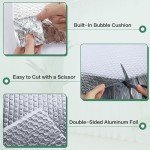 Reflective Bubble Insulation Sheet, Double Side Aluminum Foil Bubble Shield, Aluminum Foil Thermal Insulation Radiant Barrier for Windows, RV, Roof, Garage Door (23.6IN X 10FT)