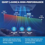 Kohree 14" RV Vent Fan 10 Speed Reversible: 12V Super Quiet RV Roof Vent Fan for Camper Trailer Bathroom, RV Exhaust Fan with Remote Control, Temperature & Rain Sensor, Removable Screen