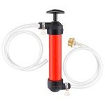 Antifreeze Siphon Hand Pump Kit - Water Fuel Transfer Pump for Gas Oil and Liquids, RV Winterizing Kit for Camper Trailer with 3 Clamps Leak-proof