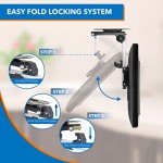 Mount-It! Flip Down TV and Monitor Mount | Ceiling Kitchen Overhead and Under Cabinet Mount | Fits Flat Screens 13 15 17 19 21.5 24 27 32 37 Inches | VESA Compatible 75-200 | Height Adjustable