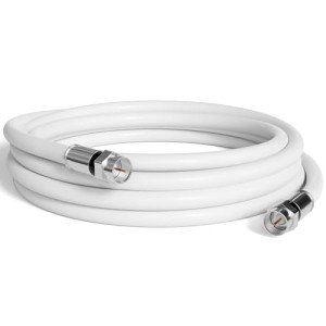 THE CIMPLE CO Coaxial Cable, 10 FT, RG6, Coax, TV Wire, Flexible, Indoor/Outdoor, Cable for High-Speed Internet, Dual Shielded, CATV, UV Resistant, CL2 Rated, 3 Meters, White