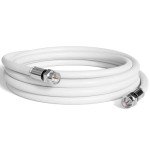 THE CIMPLE CO Coaxial Cable, 10 FT, RG6, Coax, TV Wire, Flexible, Indoor/Outdoor, Cable for High-Speed Internet, Dual Shielded, CATV, UV Resistant, CL2 Rated, 3 Meters, White