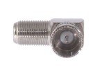 F-Type Female Right Angle to F-Type Push-on Male Adapter