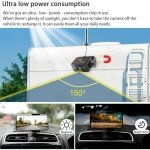 YEOIZO Wireless Backup Camera for RV/Truck/Camper/Trailer - Solar-Powered Magnetic Mount, No Wiring/Drilling, HD Night Vision, Waterproof, Low Power - Works with iPhone & Android (Easy Installation)