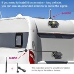 YEOIZO Wireless Backup Camera for RV/Truck/Camper/Trailer - Solar-Powered Magnetic Mount, No Wiring/Drilling, HD Night Vision, Waterproof, Low Power - Works with iPhone & Android (Easy Installation)