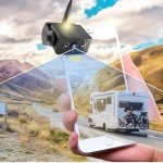 YEOIZO Wireless Backup Camera for RV/Truck/Camper/Trailer - Solar-Powered Magnetic Mount, No Wiring/Drilling, HD Night Vision, Waterproof, Low Power - Works with iPhone & Android (Easy Installation)