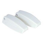 Camco RV Baggage Door Catch -Holds RV Baggage Compartments and Doors Open, Durable Material and Simple Installation- Polar White (2 Pack)(44173)