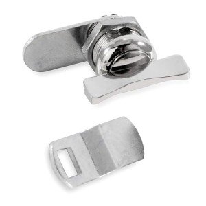 Camco Offset Cam Lock | Features an Easy Turn Thumb-Operated Style Lock, Includes a 5/8-Inch Offset and a Straight CAM, and Designed for New/Replacement Installations on RVs, Boats, and More (44333)