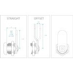 Camco Offset Cam Lock | Features an Easy Turn Thumb-Operated Style Lock, Includes a 5/8-Inch Offset and a Straight CAM, and Designed for New/Replacement Installations on RVs, Boats, and More (44333)