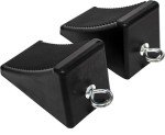 Heavy-Duty Rubber Wheel Chocks for Trailers - 2 Pack