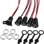 5-Pack Waterproof Power Jack Connectors for Trailers