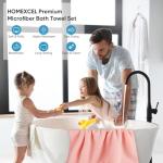 Large Microfiber Bath Towel Set of 4