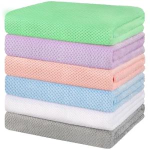 Ultra Soft Microfiber Bath Towel Set, 6 Pack